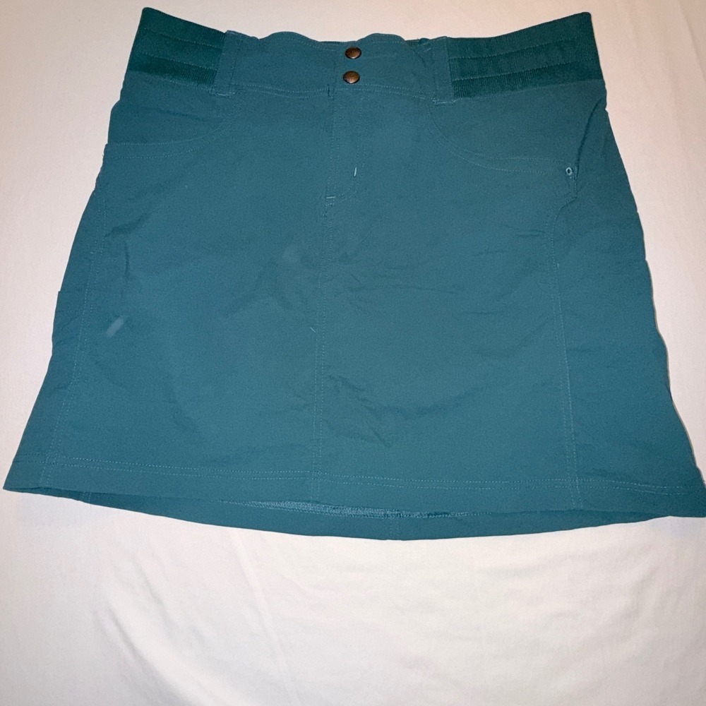 Title Nine Skort Women 12 Teal Blue Good Hiking Golf Active Built-in Shorts